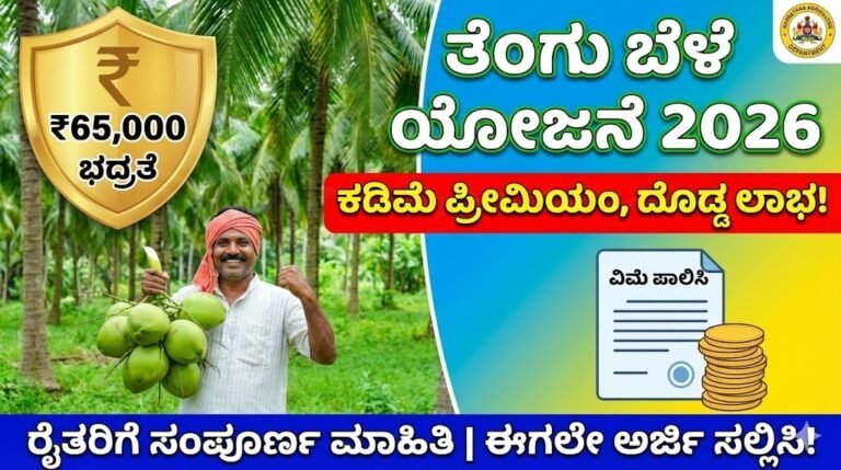 Coconut crop insurance scheme 2026 Karnataka farmers