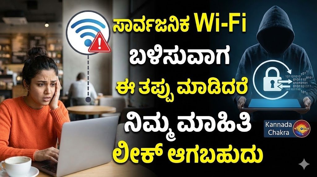 ಸಾರ್ವಜನಿಕ Wi-Fi ಬಳಸುವಾಗ ಮಾಹಿತಿ ಲೀಕ್ ಆಗಬಹುದು – Kannada Chakra